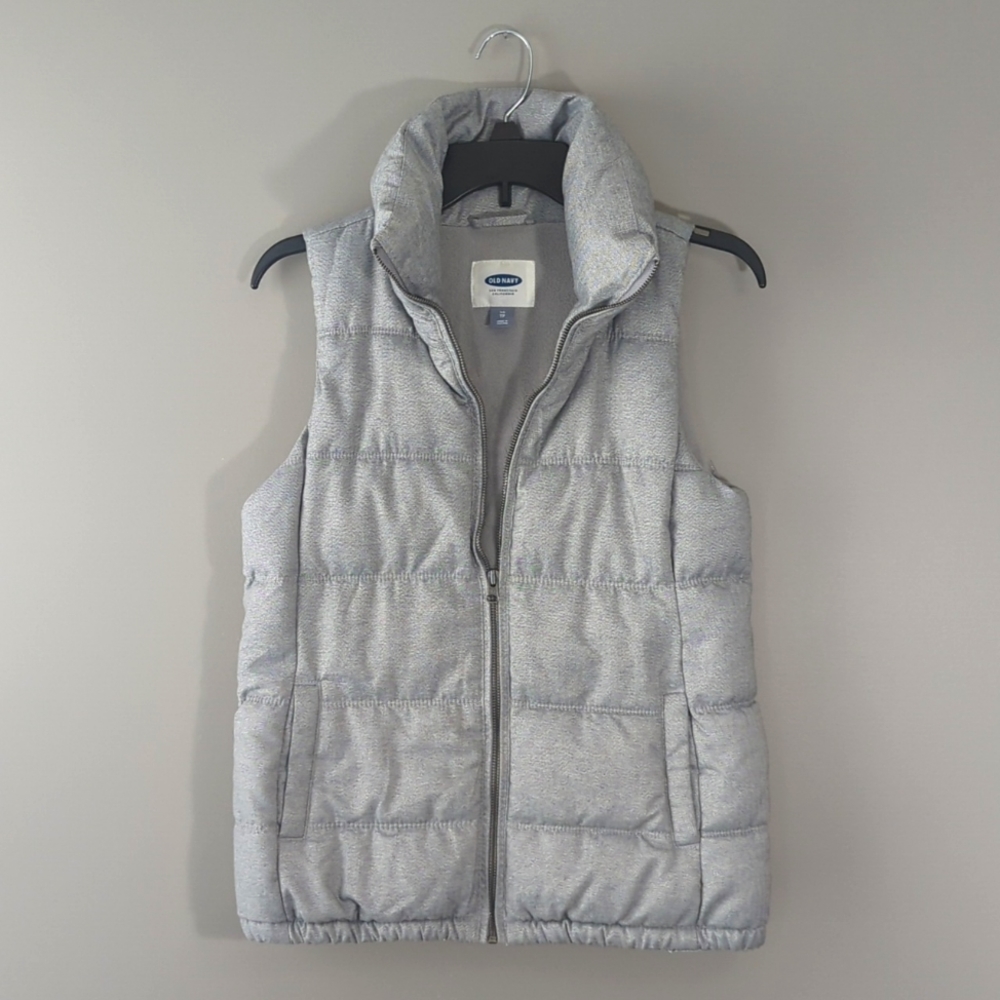 Old Navy Puffer Vest - light grey, XS